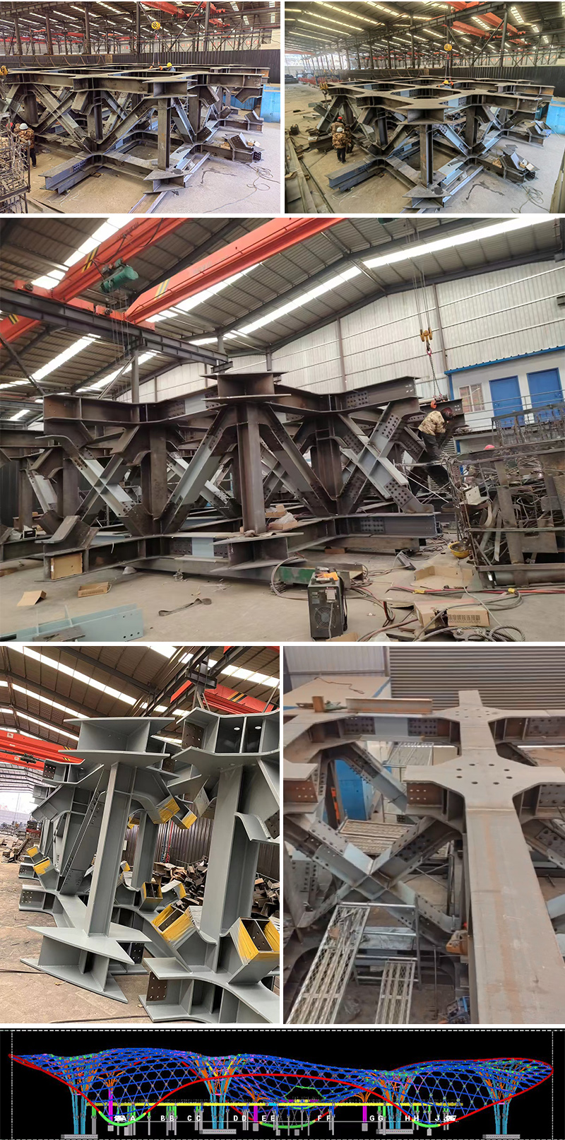 三峡恒基能脉瓜州70万千瓦“光热储能+”东吸热塔张掖钢结构项目